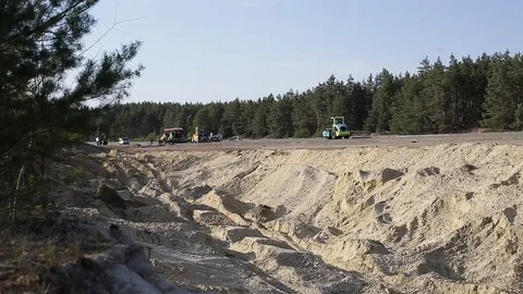 Construction of a new highway. Stock Footage 129967851