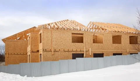 Construction of a new home Stock Photos