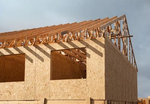 Construction of a new home Stock Photos