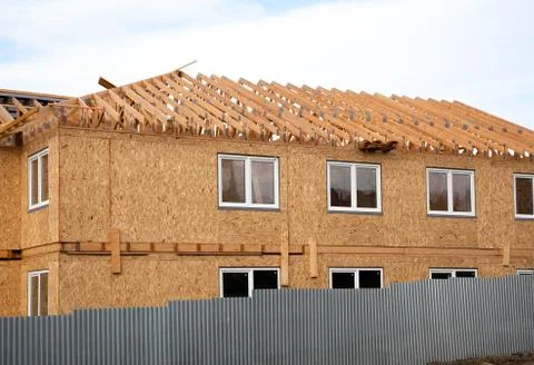 Construction of a new home Stock Photos