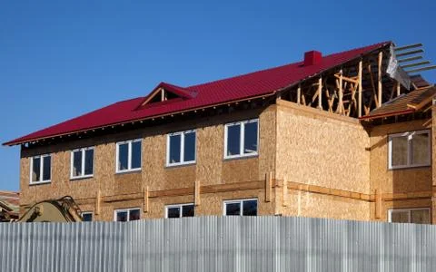 Construction of a new home Stock Photos