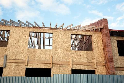 Construction of a new home Stock Photos