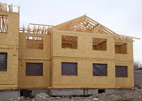 Construction of a new home Stock Photos