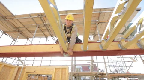 Construction of new homes. Stock Footage 44046053