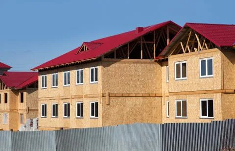 Construction of new homes Stock Photos