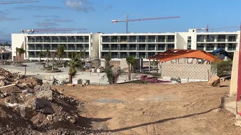 Construction of new hotel and complex. Video stock 314492978