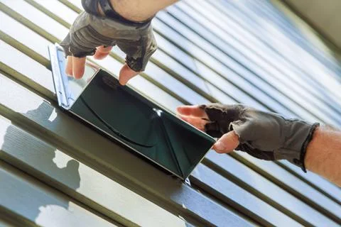With construction of a new house, an external extractor wall ventilation system Stock Photos