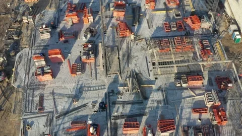 Construction of a new house. Stock Footage 171647107