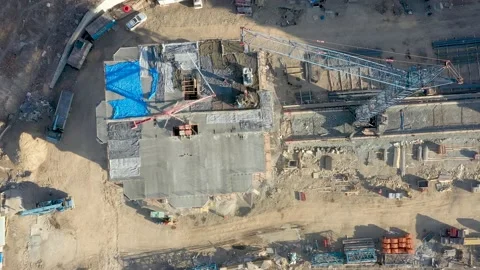 Construction of a new house. Stock Footage 171647112