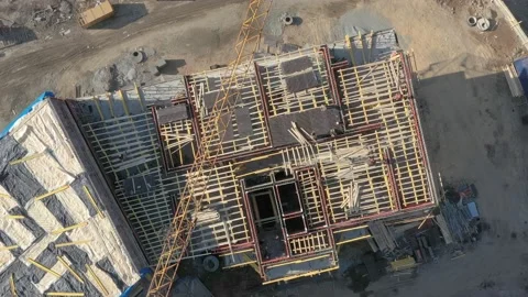 Construction of a new house. Stock Footage 172274608