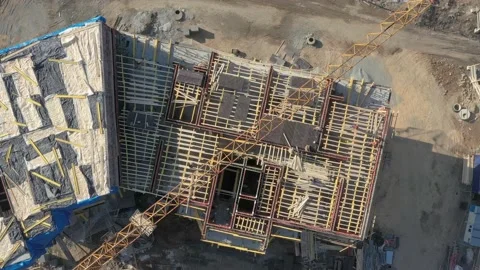 Construction of a new house. Stock Footage 172400411