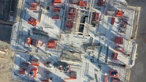 Construction of a new house. Stock Footage 172400439