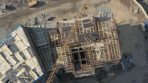 Construction of a new house. Stock Footage 172565850