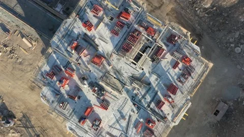 Construction of a new house. Stock Footage 177411041