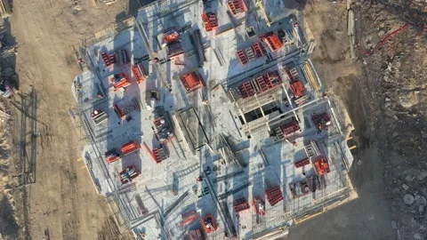 Construction of a new house. Stock Footage 179770023