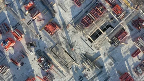 Construction of a new house. Stock Footage 182657558