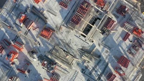 Construction of a new house. Stock Footage 187580043