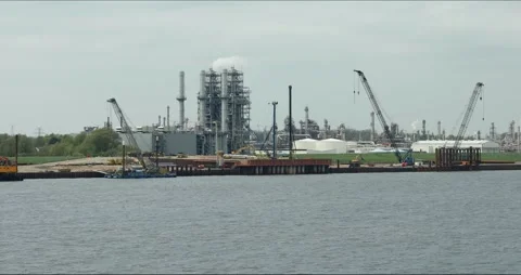 Construction of a new LNG terminal in Stade Stock Footage 240840102