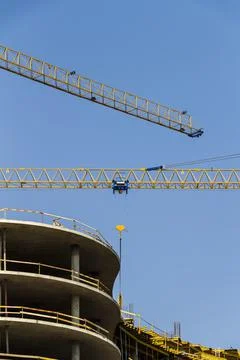 Construction of a new modern complex Stock Photos