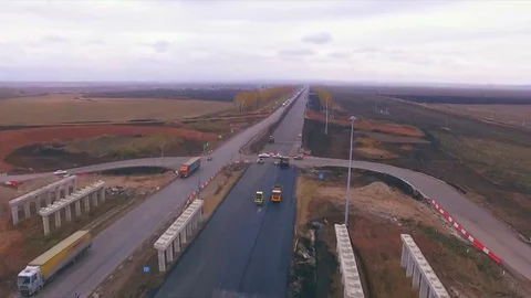 Construction of a new road Stock Footage 69232986