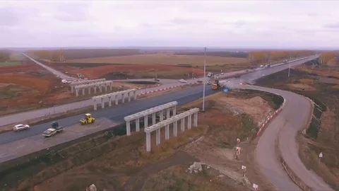 Construction of a new road Stock Footage 69233265