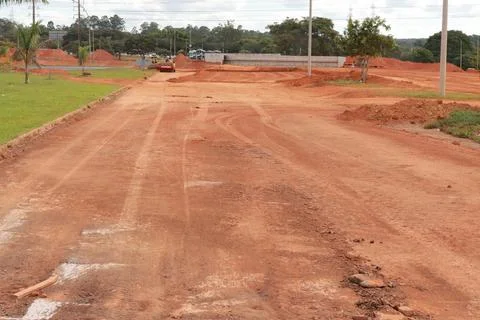 Construction of a New road in the North West section of Brasilia Stock Photos