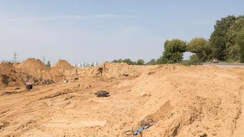 Construction of a new road Stock Photos