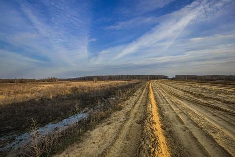 Construction of a new road Stock Photos
