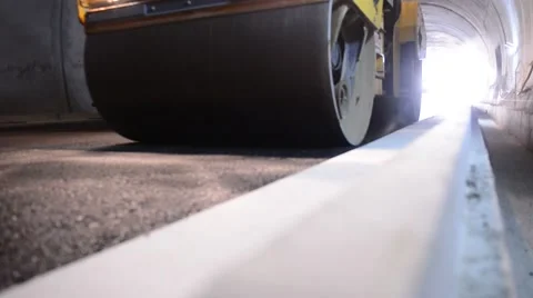 Construction of new road in the tunnel Stock Footage 65002444