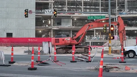 Construction of New Vegas Resort Stock-Footage 138889271