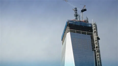 Construction of The New World Trade Center Manhattan, New York Stock Footage 24400284