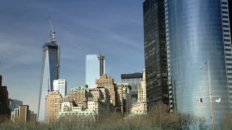Construction of The New World Trade Center Manhattan, New York Stock Footage 24400510