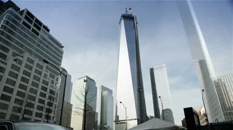 Construction of The New World Trade Center Manhattan, New York Stock Footage 24400980