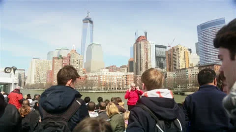 Construction of The New World Trade Center and Skyscrapers of Manhattan,New York Stock Footage 26057101