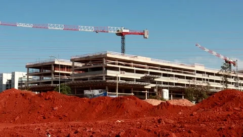 Construction in Northwest Brasilia Stock Footage 254609026
