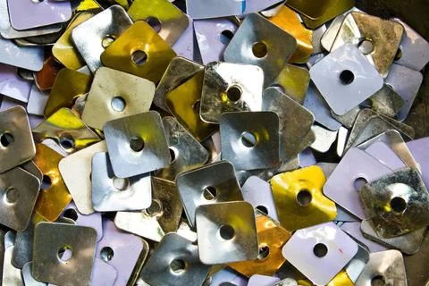 Construction Nuts Background Pattern of bolts and square nuts Copyright: x... 写真素材