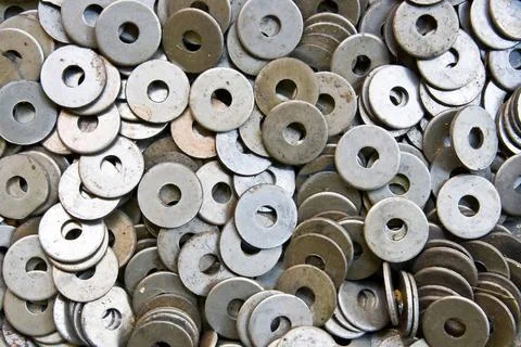 Construction Nuts Background Pattern of bolts and nuts Copyright: xZoonar.... Fotos de archivo