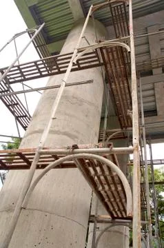 The construction of observation deck closeup Foto stock