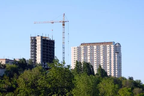 Construction of office building Stock Photos