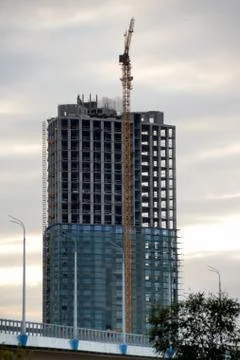 Construction of office building Stock Photos