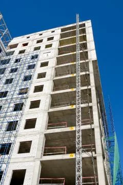 Construction of office building Stock Photos