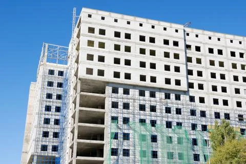 Construction of office building Stock Photos