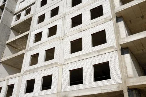 Construction of office building Stock Photos
