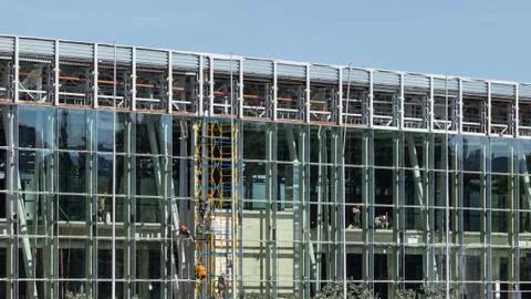 Construction of office building Stock Photos