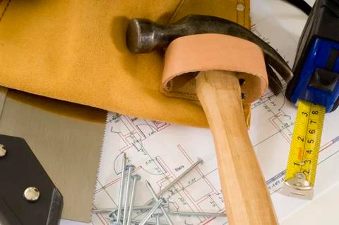 Construction or handy man objects Stock Photos