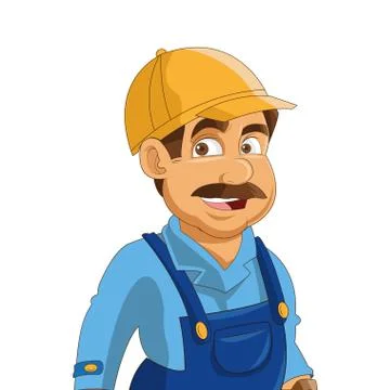Construction or industrial worker icon Stock Illustration