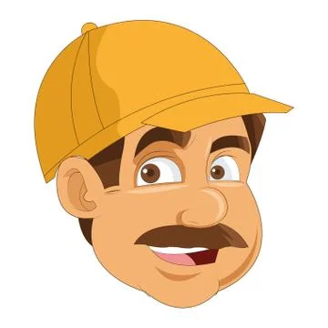Construction or industrial worker icon Stock Illustration