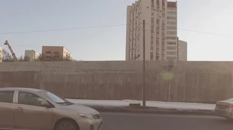 Construction of  overpass at  intersection of Volgograd prospectus Stock Footage 61166535