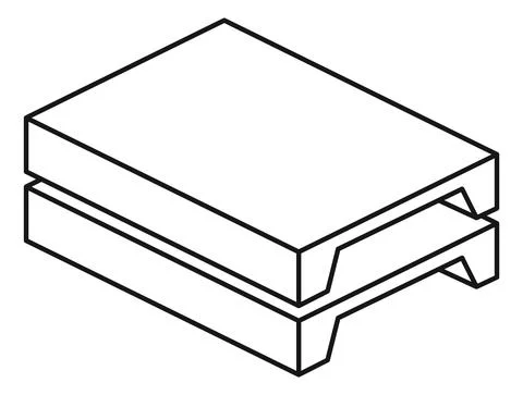 Construction pallet icon. Cargo tray. Warehouse equipment Illustration
