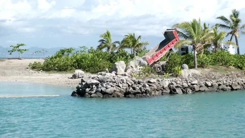 Construction In Paradise Stock Footage 163486007